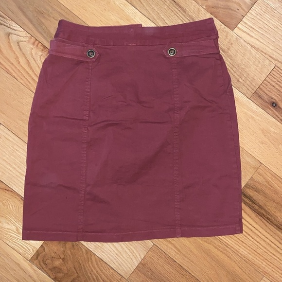 NWT Anthropologie brand AMADI Jupe Button Front Terra Cotta Mini Skirt size M - Picture 4 of 11